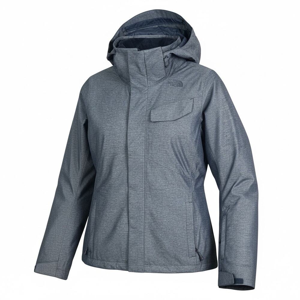 The North Face Helata Triclimate Jacket Sz S Heather Blue 3 In 1 Hooded Ski Snow